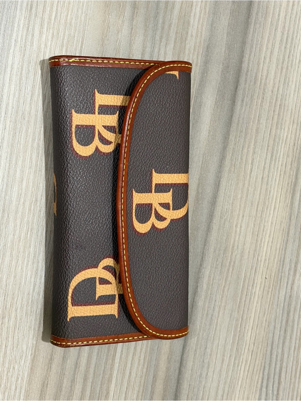 Dooney & Bourke Cognac Brown Leather Long Wallet with ID Window - Picture 5 of 8